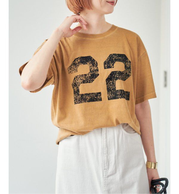 Spick and Span「《追加》AUTHEN / オーセン NUMBERING FLOCKY T-SHIRT」|Tシャツ・カットソー|
