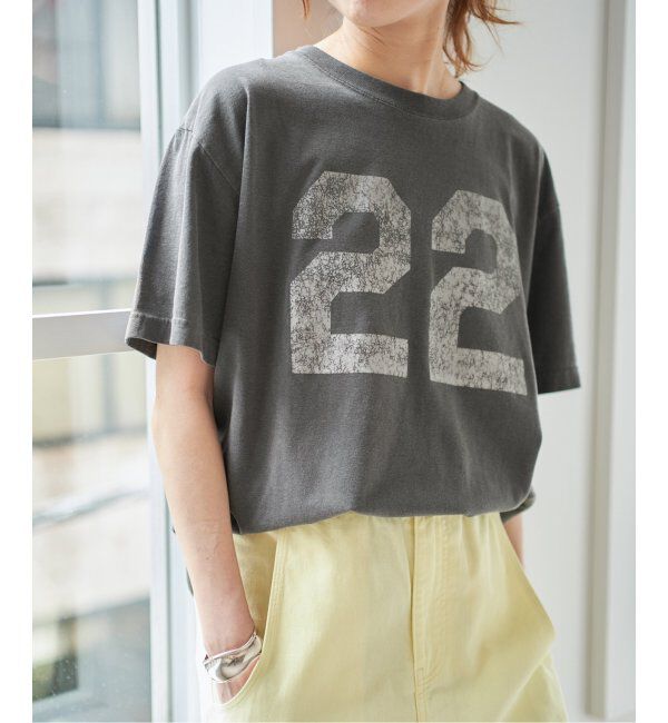 Spick and Span「《追加》AUTHEN / オーセン NUMBERING FLOCKY T-SHIRT」|Tシャツ・カットソー|