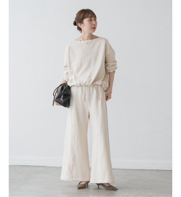 NOBLE「●スビンコットンスウェットパンツ」|スラックス|