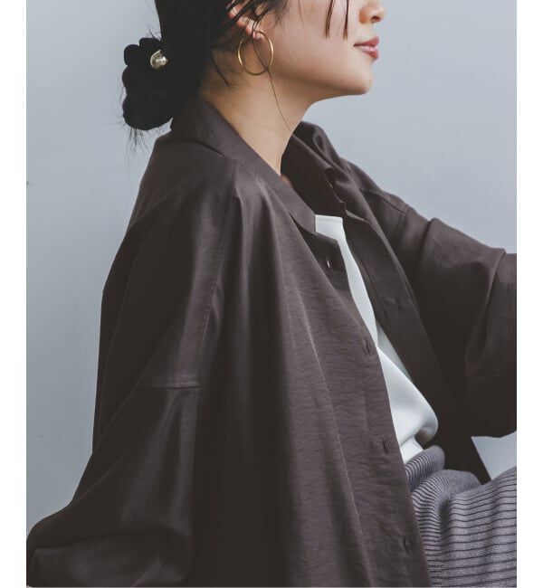 NOBLE「《追加》イージーケアルーズドレープシャツ」|シャツ・ブラウス|