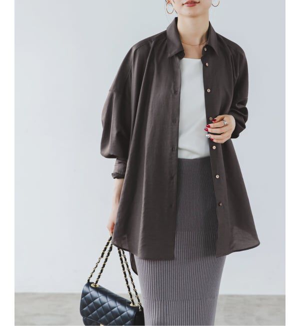 NOBLE「《追加》イージーケアルーズドレープシャツ」|シャツ・ブラウス|