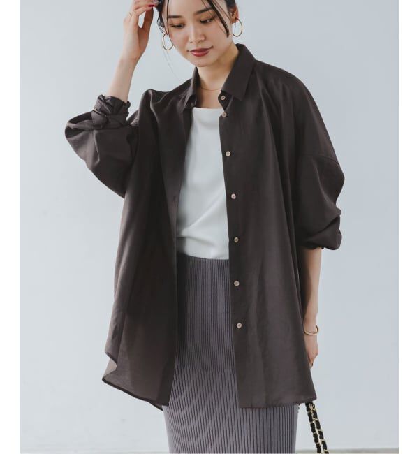 NOBLE「《追加》イージーケアルーズドレープシャツ」|シャツ・ブラウス|