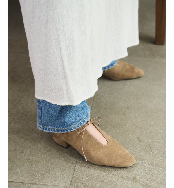  「3.5cmレザーレースアップパンプス」|パンプス|