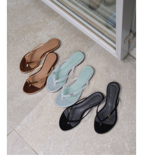  「ベルベットトングサンダル」|サンダル|