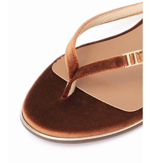  「ベルベットトングサンダル」|サンダル|