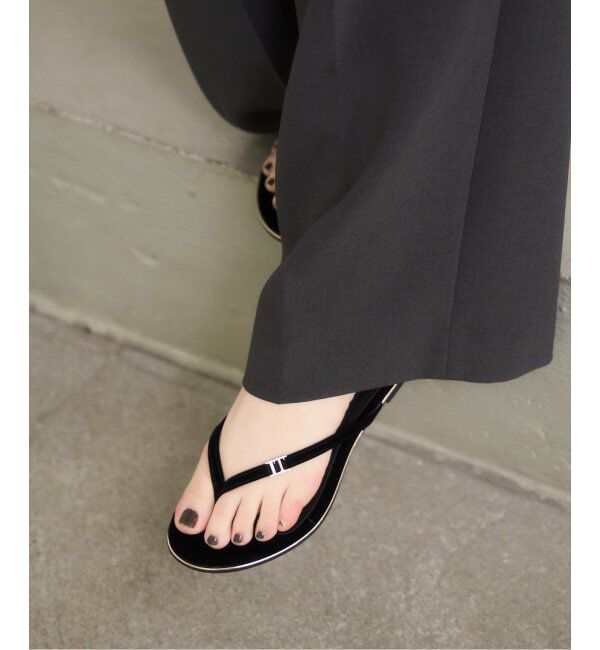  「ベルベットトングサンダル」|サンダル|