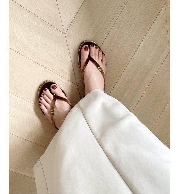  「ベルベットトングサンダル」|サンダル|