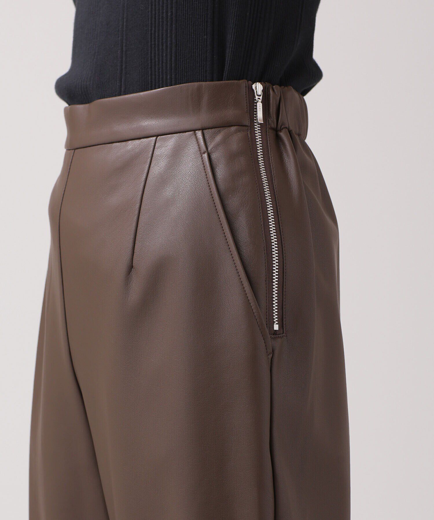 nano･universe「ヴィーガンレザー パンツ（セットアップ可）」|その他|