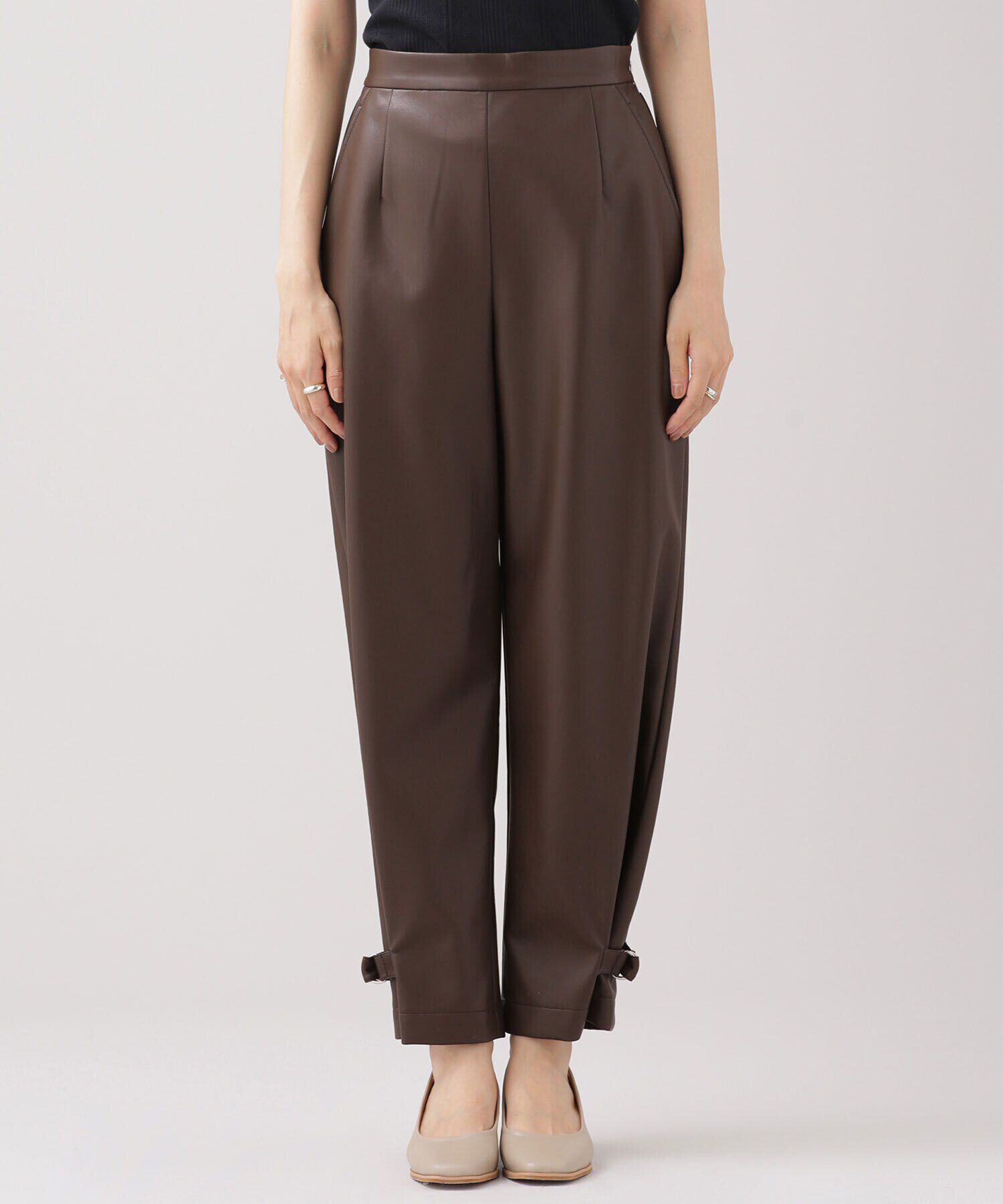 nano･universe「ヴィーガンレザー パンツ（セットアップ可）」|その他|