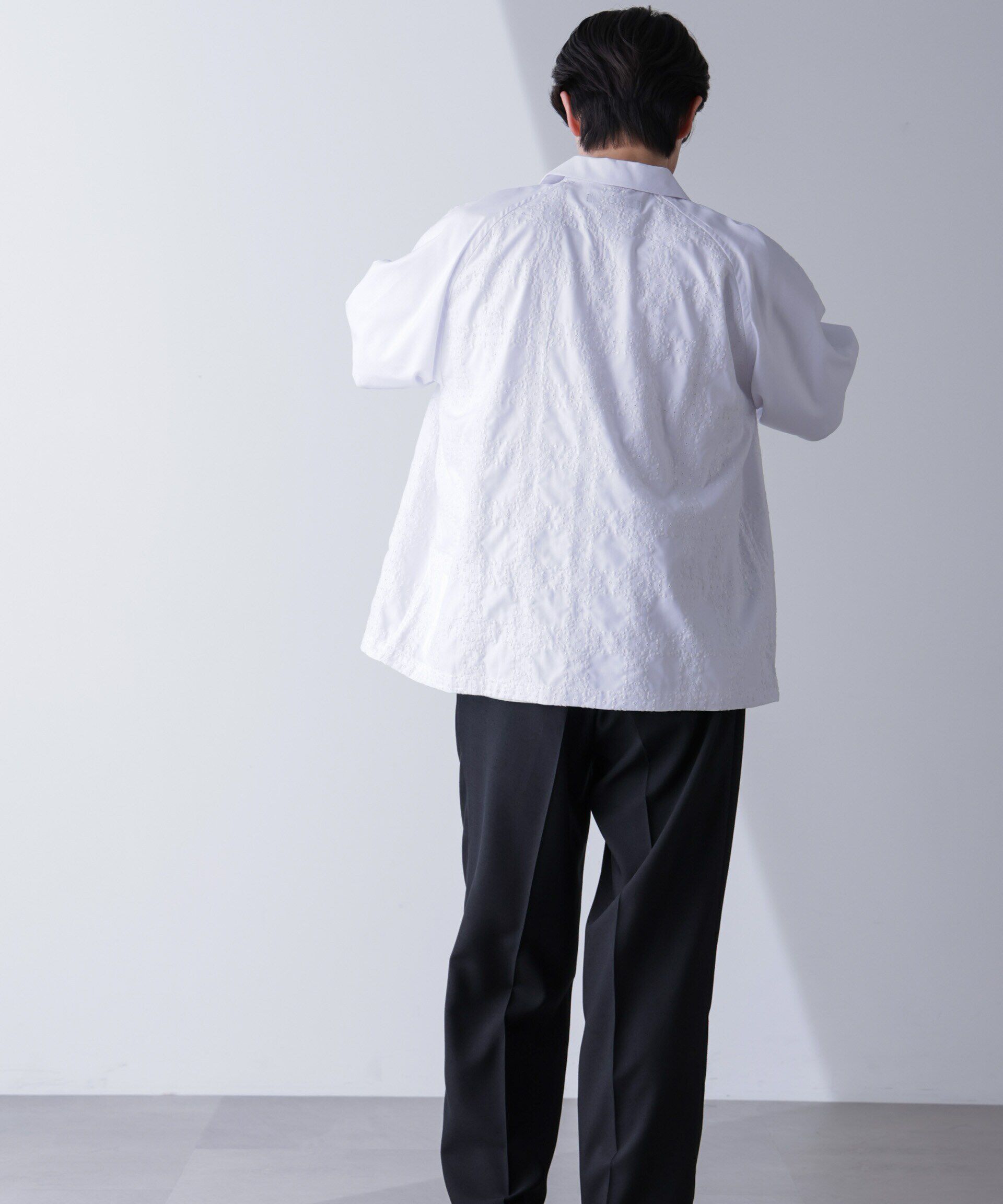 nano･universe「刺繍切替シャツ」|シャツ・ブラウス|