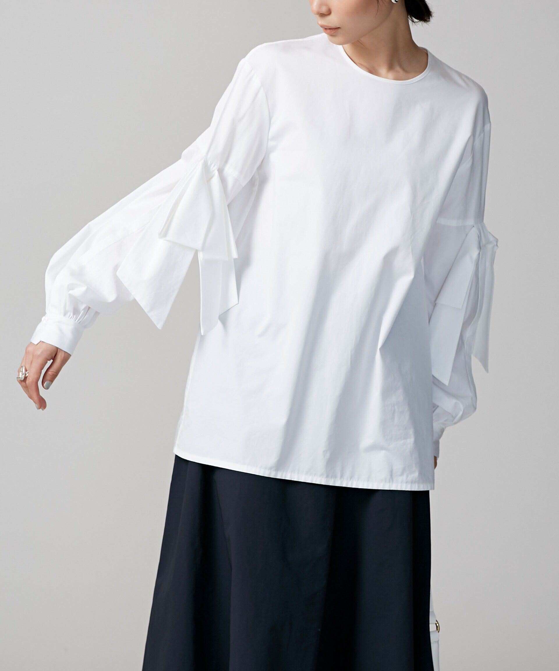 nano･universe「EVA MANN/Eva ブラウス」|シャツ・ブラウス|ホワイト