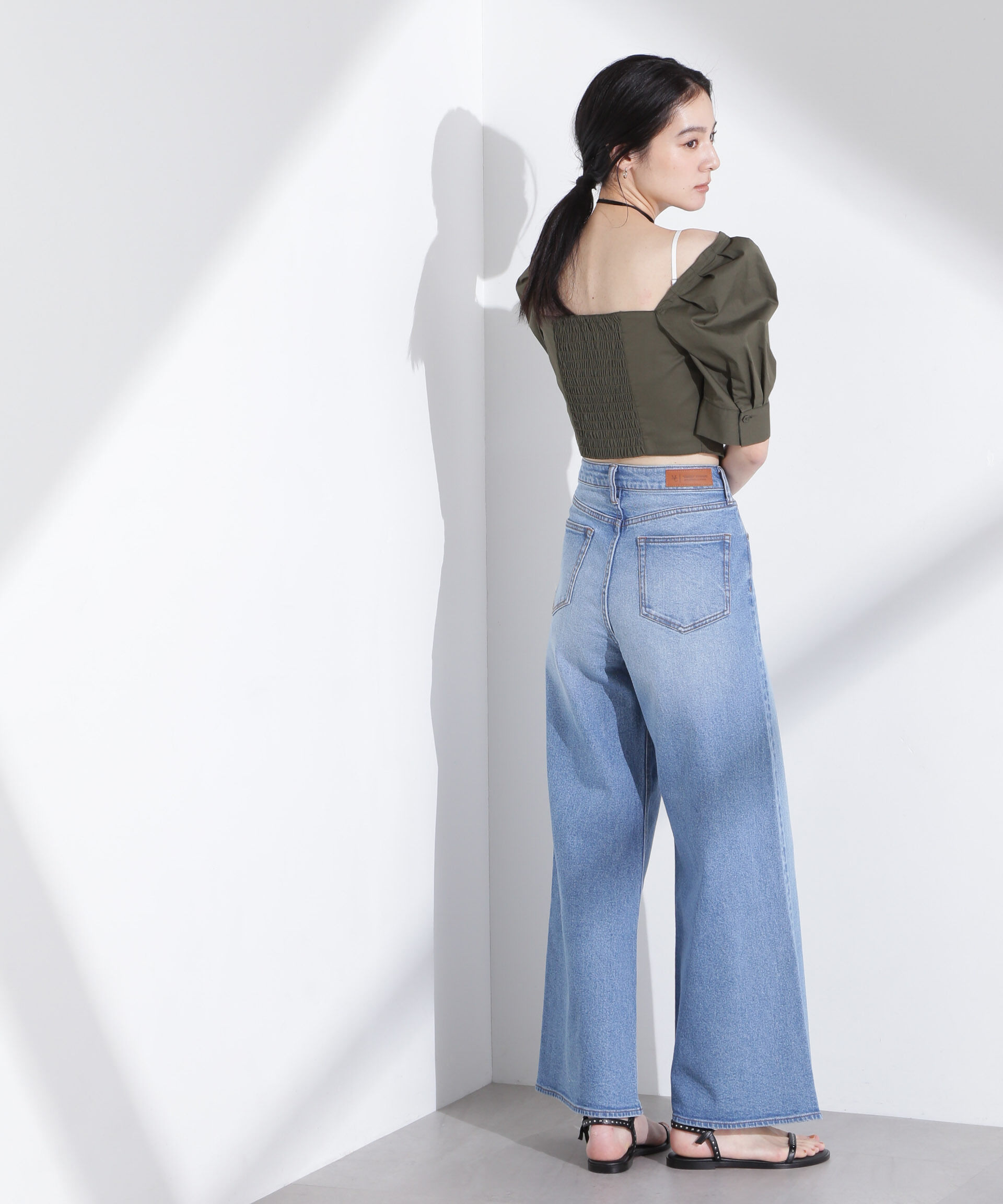 nano･universe「パフスリーブビスチェトップス」|シャツ・ブラウス|