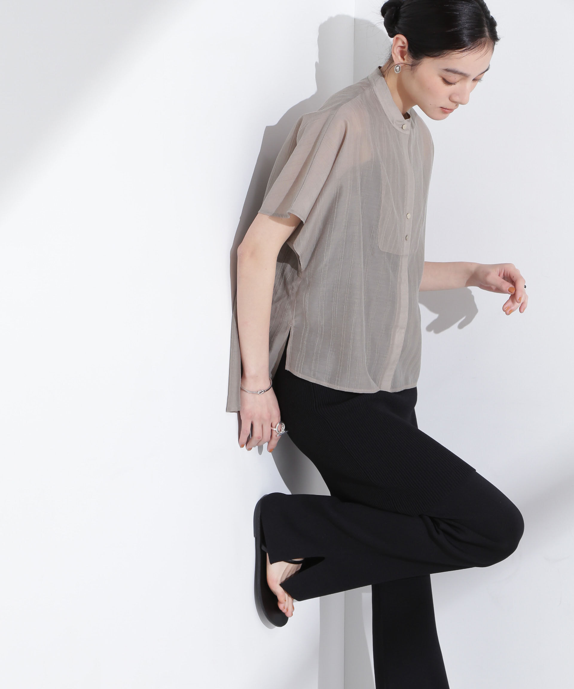 nano･universe「ポンチョデザインシャツ」|シャツ・ブラウス|