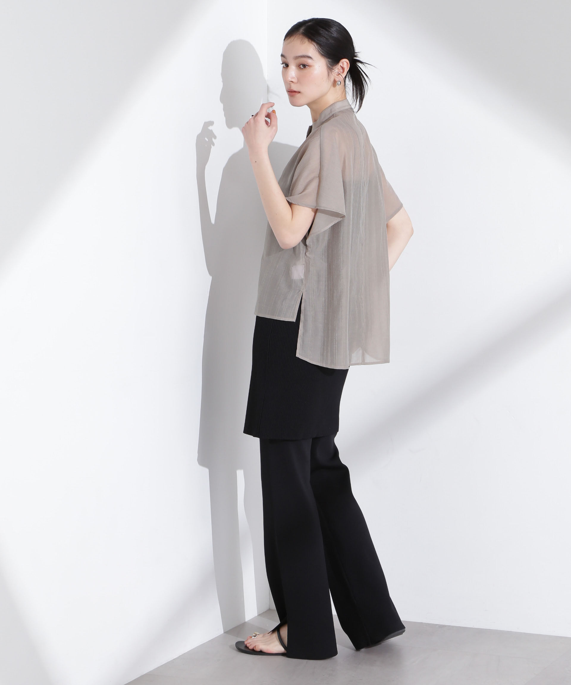 nano･universe「ポンチョデザインシャツ」|シャツ・ブラウス|