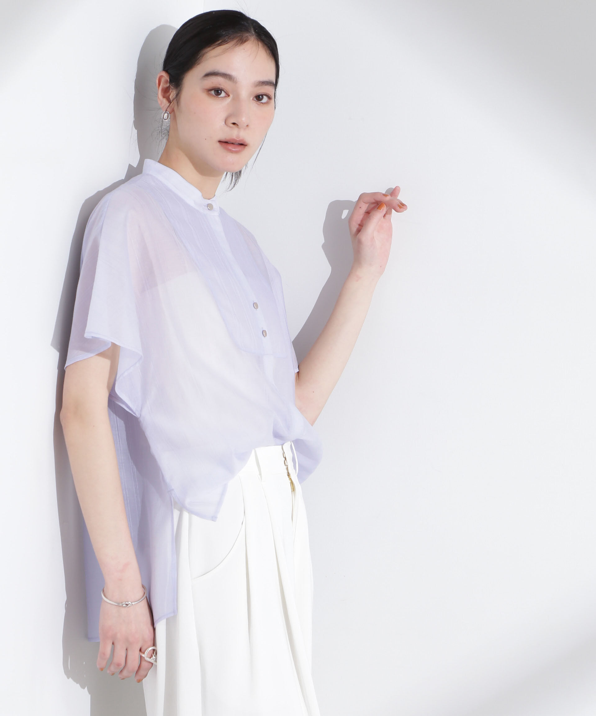 nano･universe「ポンチョデザインシャツ」|シャツ・ブラウス|