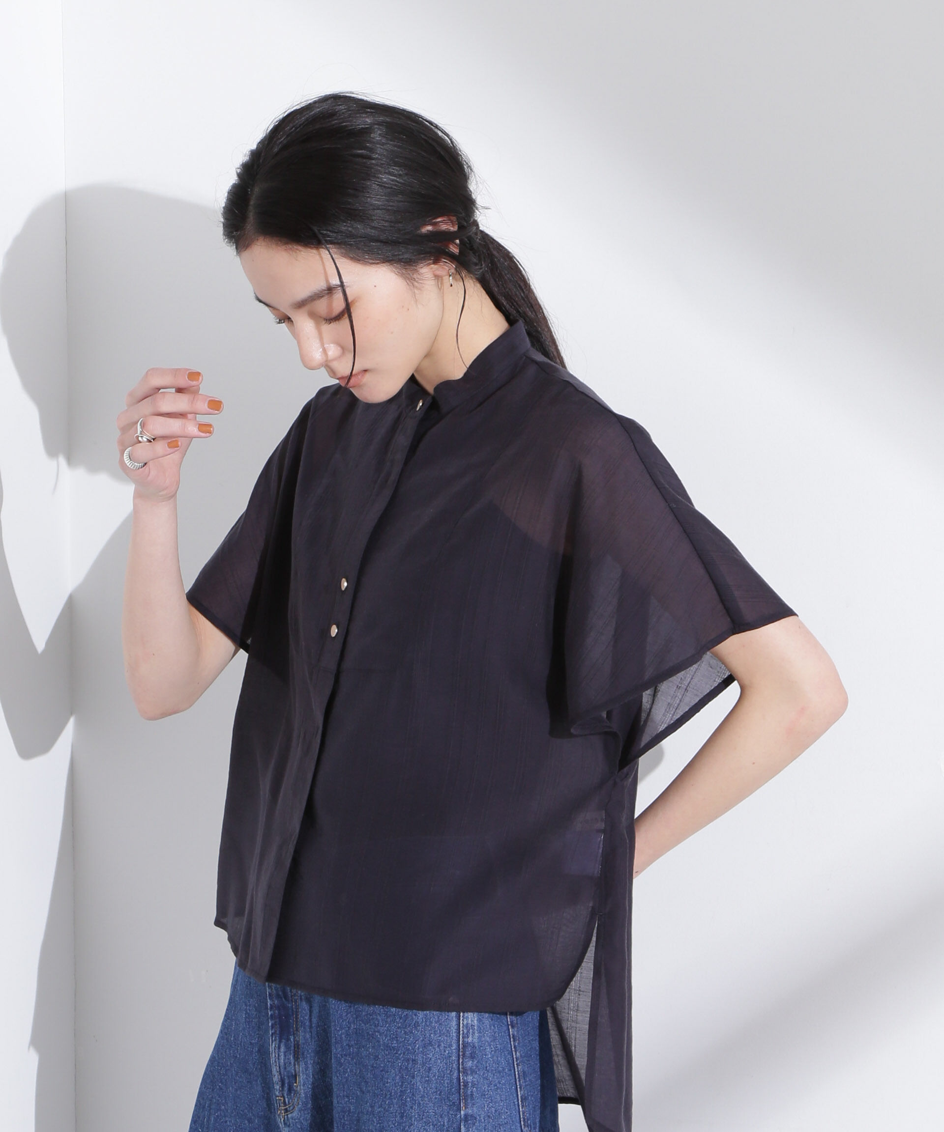 nano･universe「ポンチョデザインシャツ」|シャツ・ブラウス|