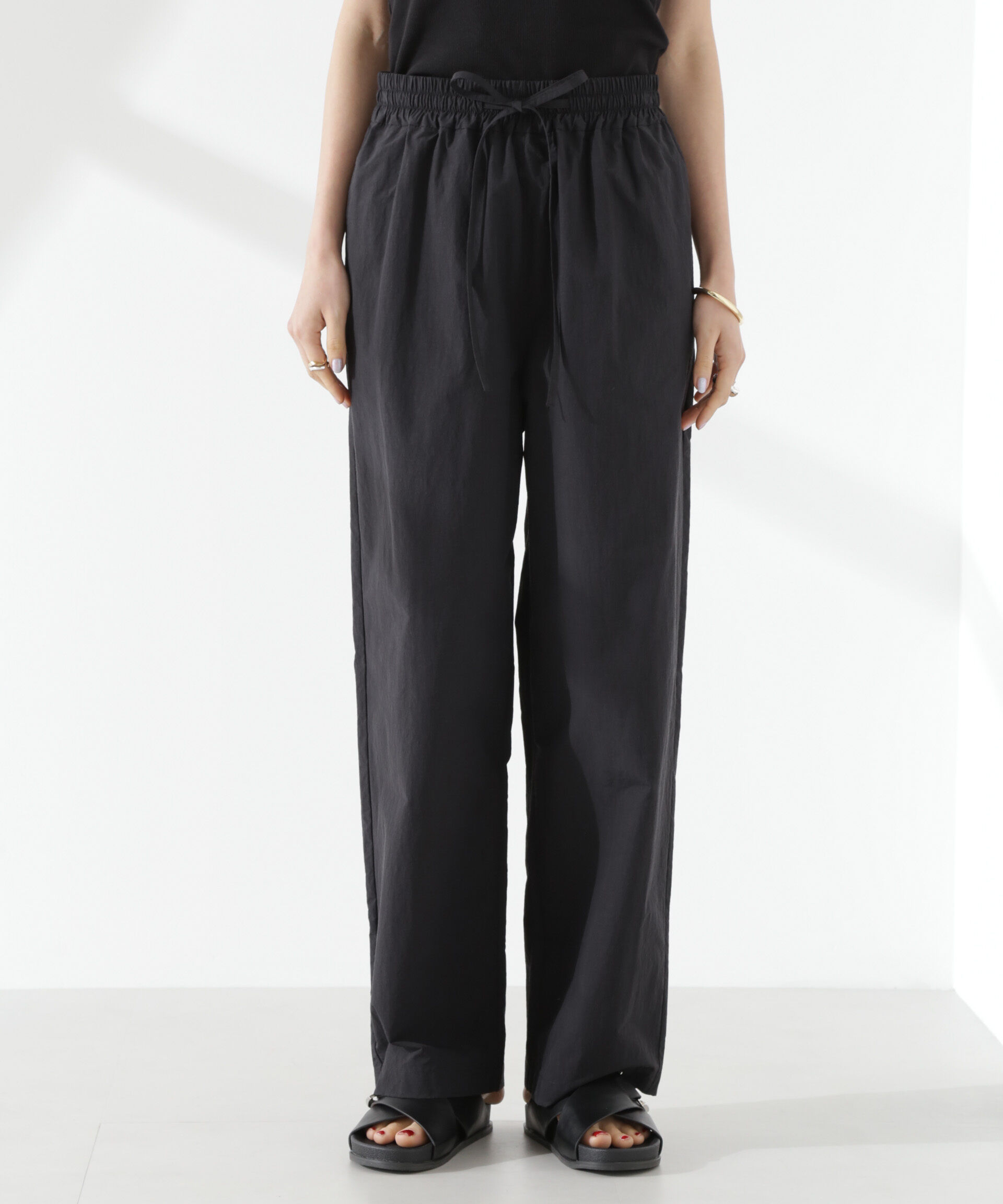 nano･universe「タスランワイドイージーパンツ」|チノ|