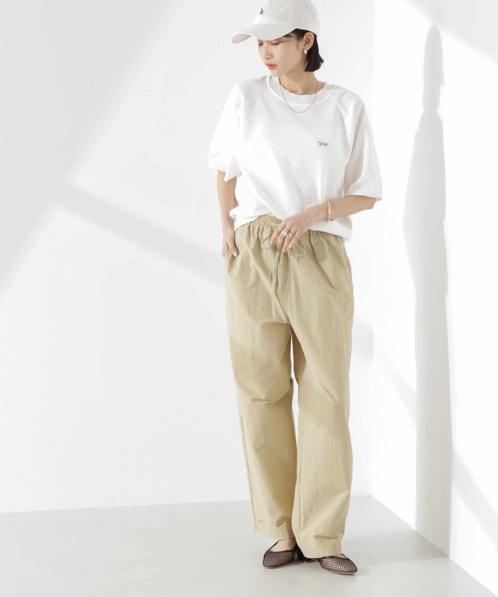 nano･universe「タスランワイドイージーパンツ」|チノ|