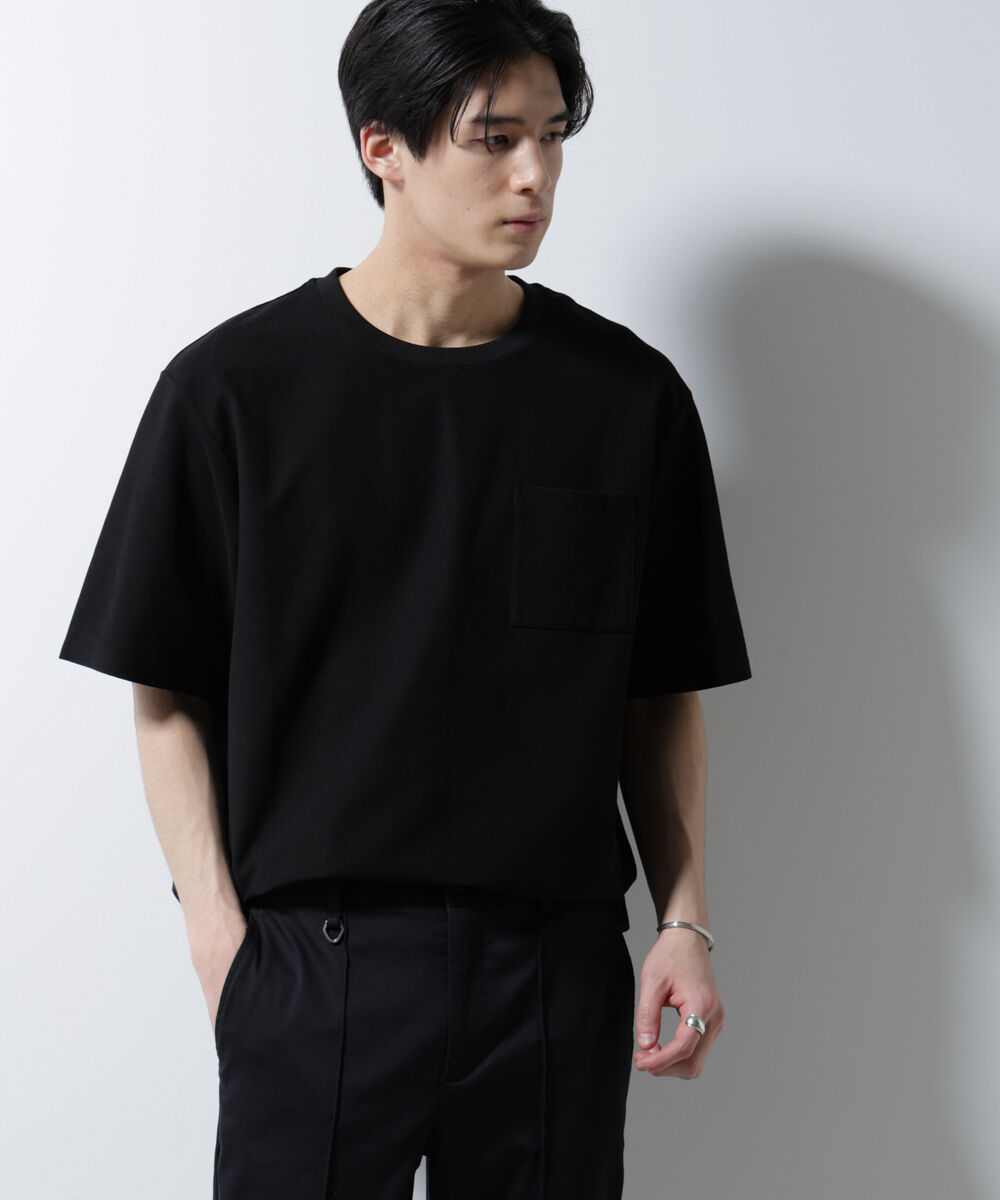 nano･universe「「MC」coveross(R)ツイル調 冷感プレーティング天竺 ポケットTシャツ」|Tシャツ・カットソー|