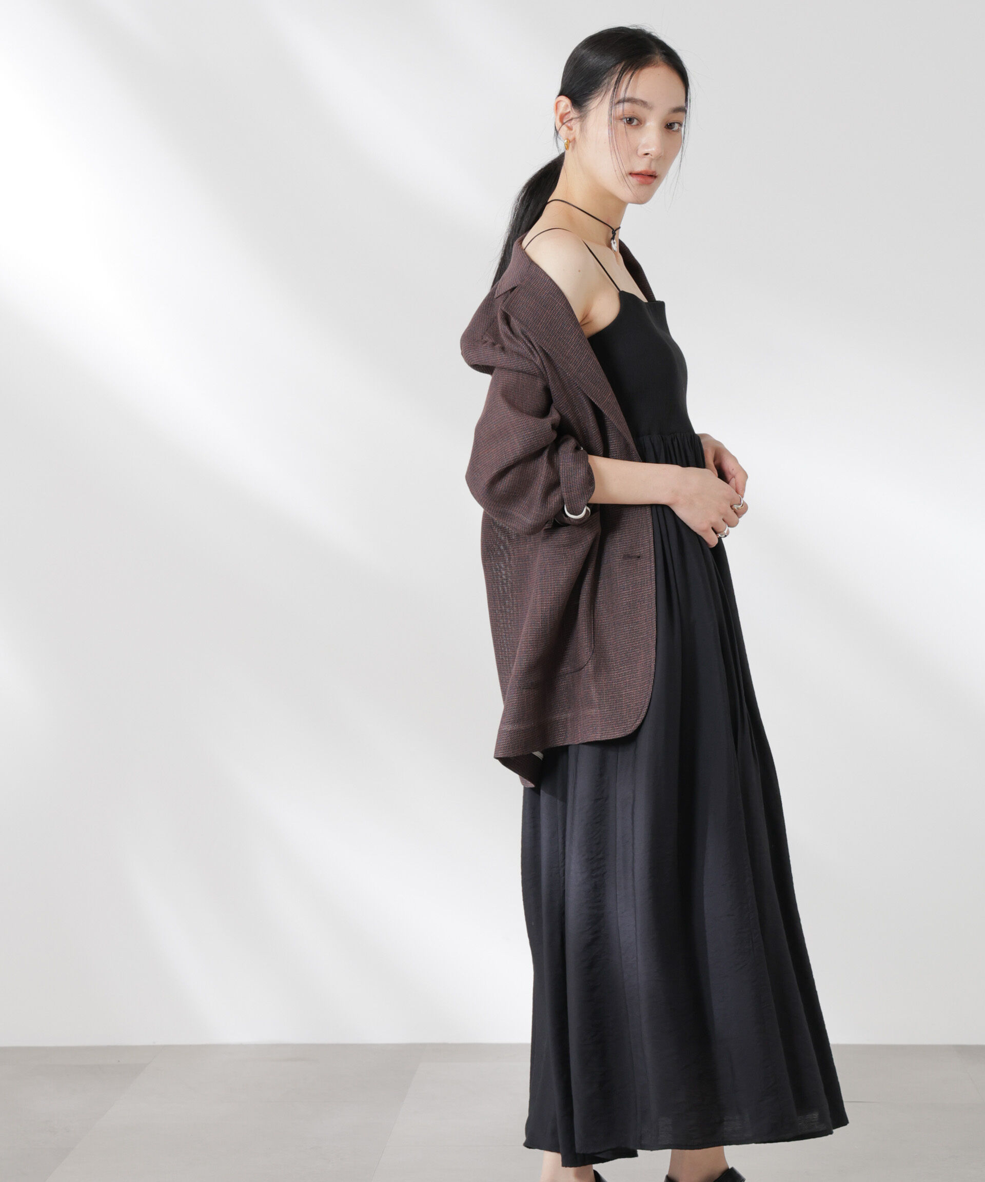 nano･universe「リブドッキング2wayキャミワンピース」|ワンピース|