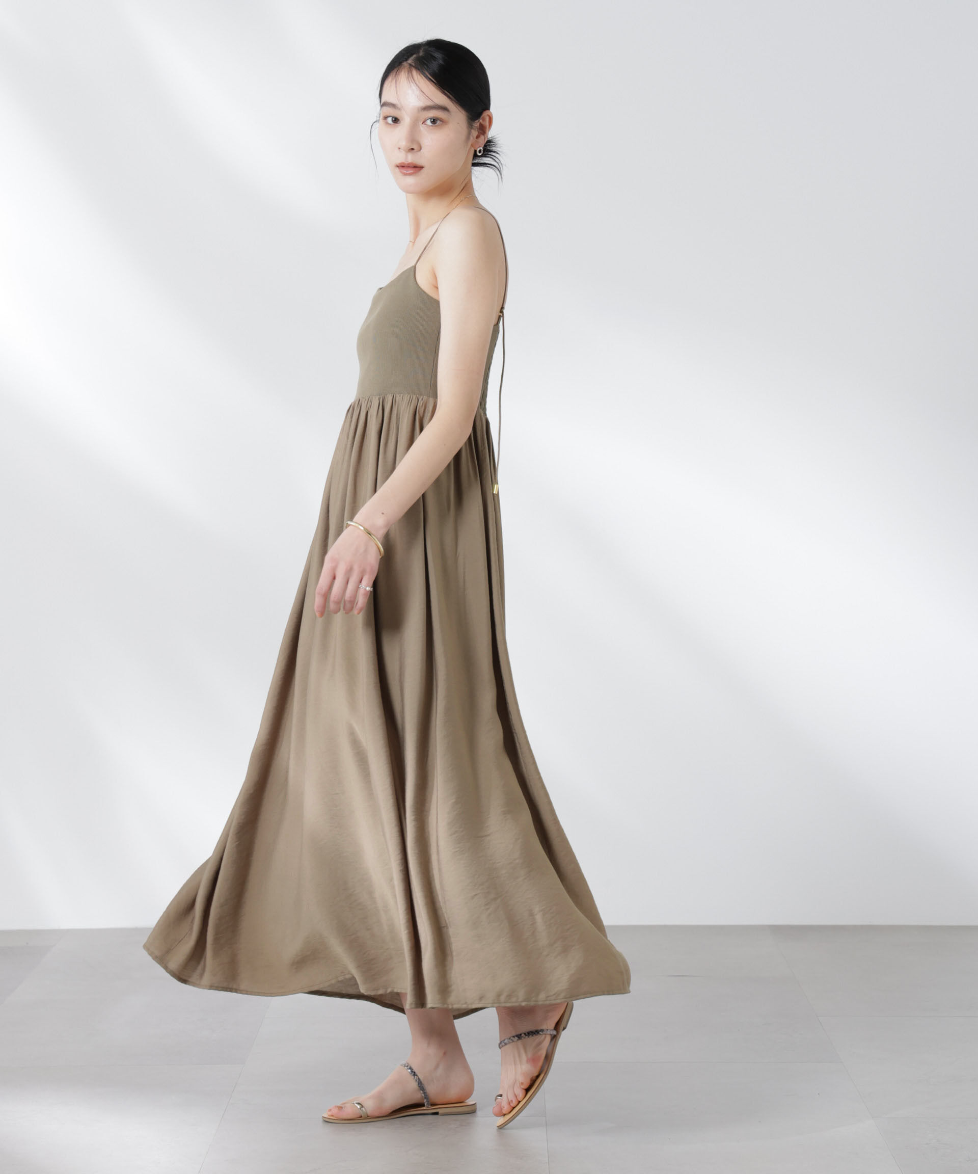 nano･universe「リブドッキング2wayキャミワンピース」|ワンピース|