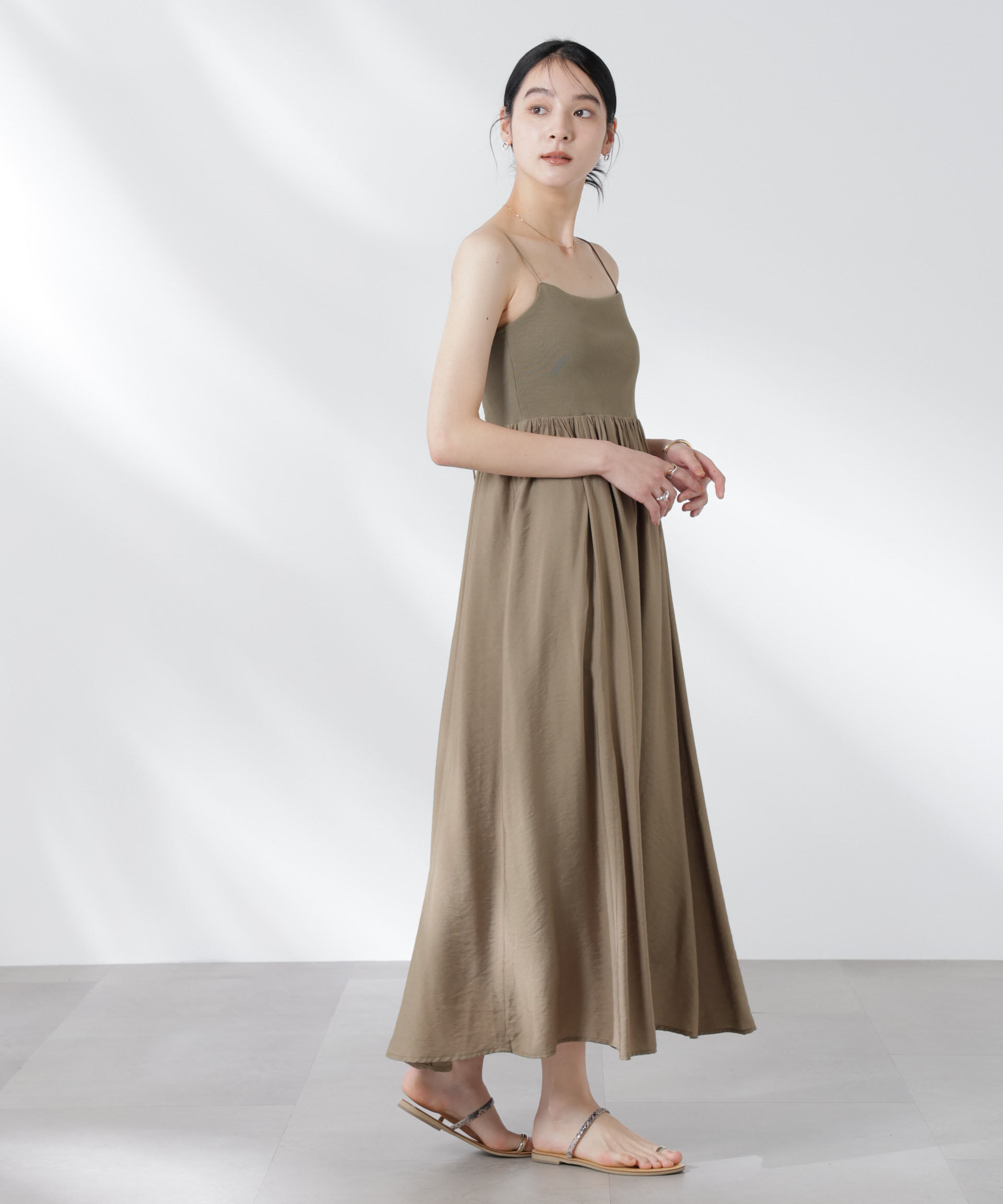 nano･universe「リブドッキング2wayキャミワンピース」|ワンピース|