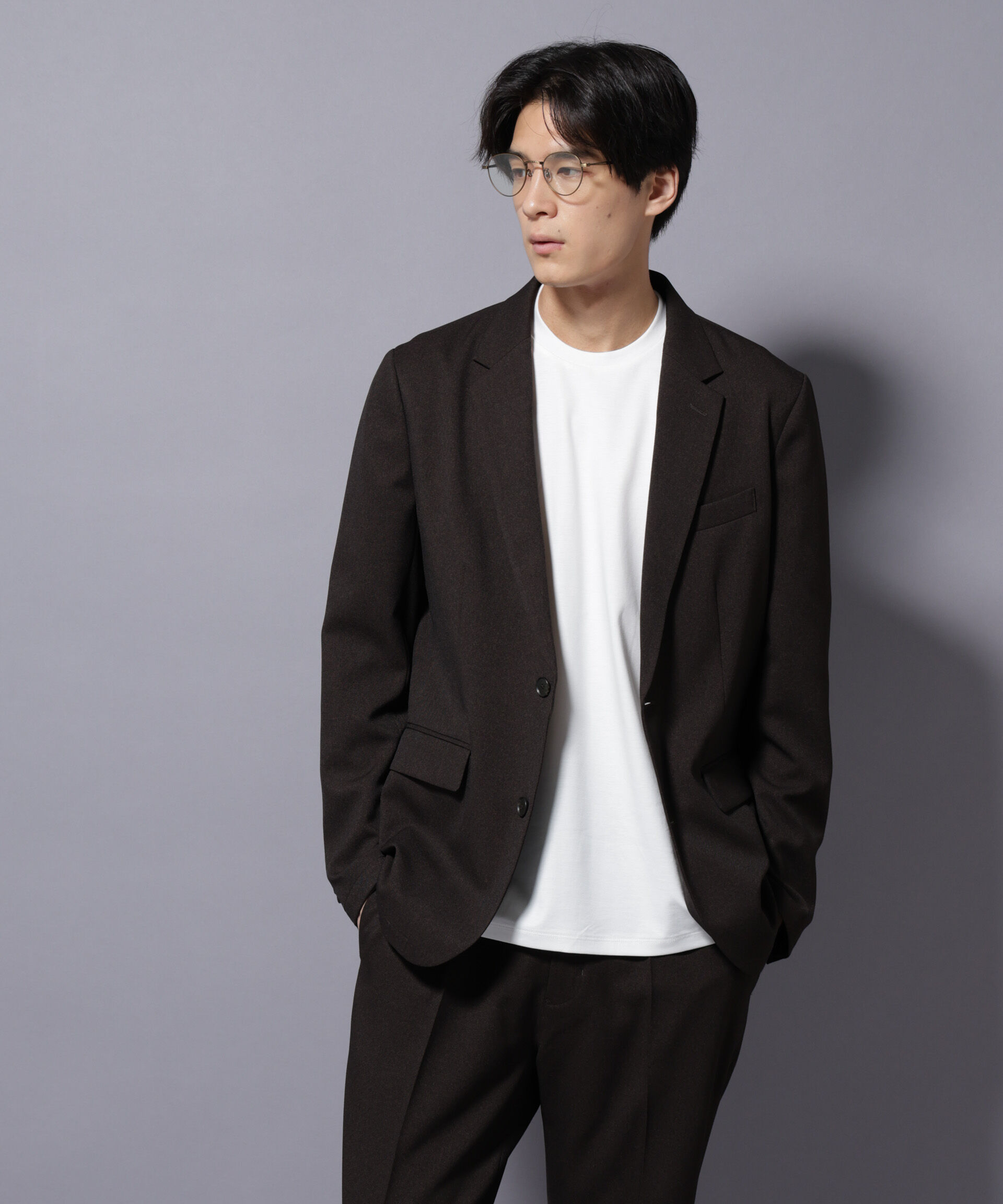 nano･universe「｢Damerino｣LANATEC(R)シャークスキンセットアップ防シワ形態安定」|スーツ|