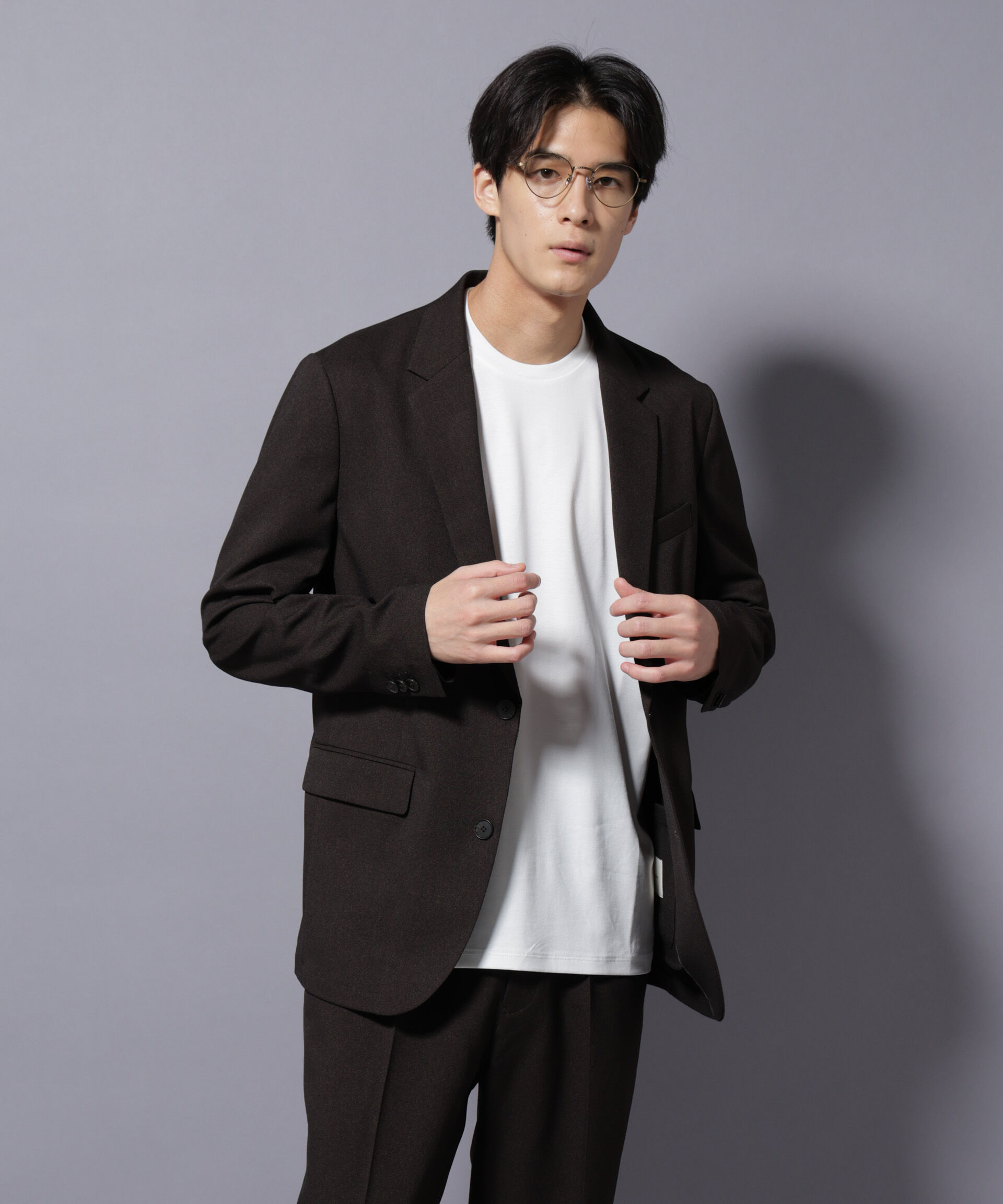 nano･universe「｢Damerino｣LANATEC(R)シャークスキンセットアップ防シワ形態安定」|スーツ|