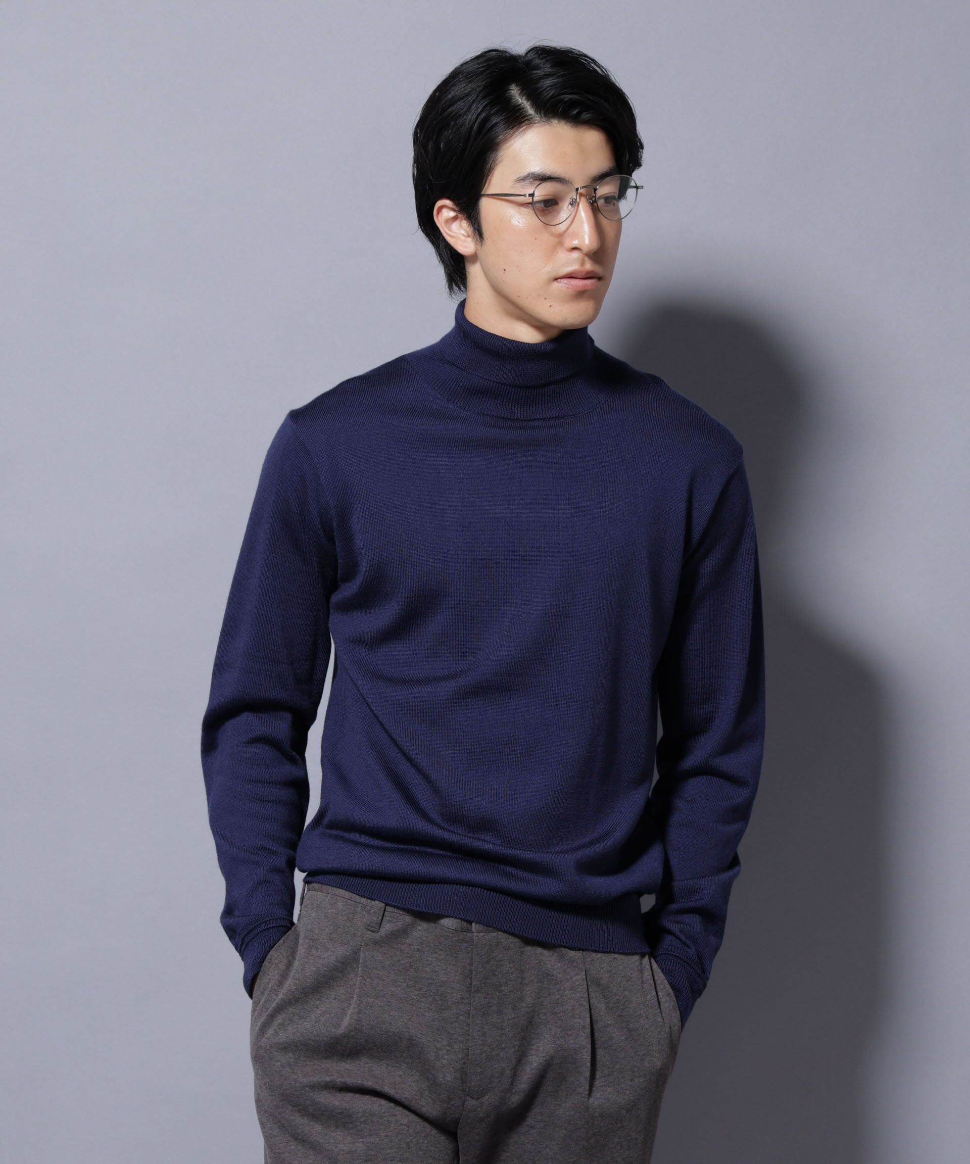 nano･universe「タスマニアミックスタートルニット」|ニット・セーター|