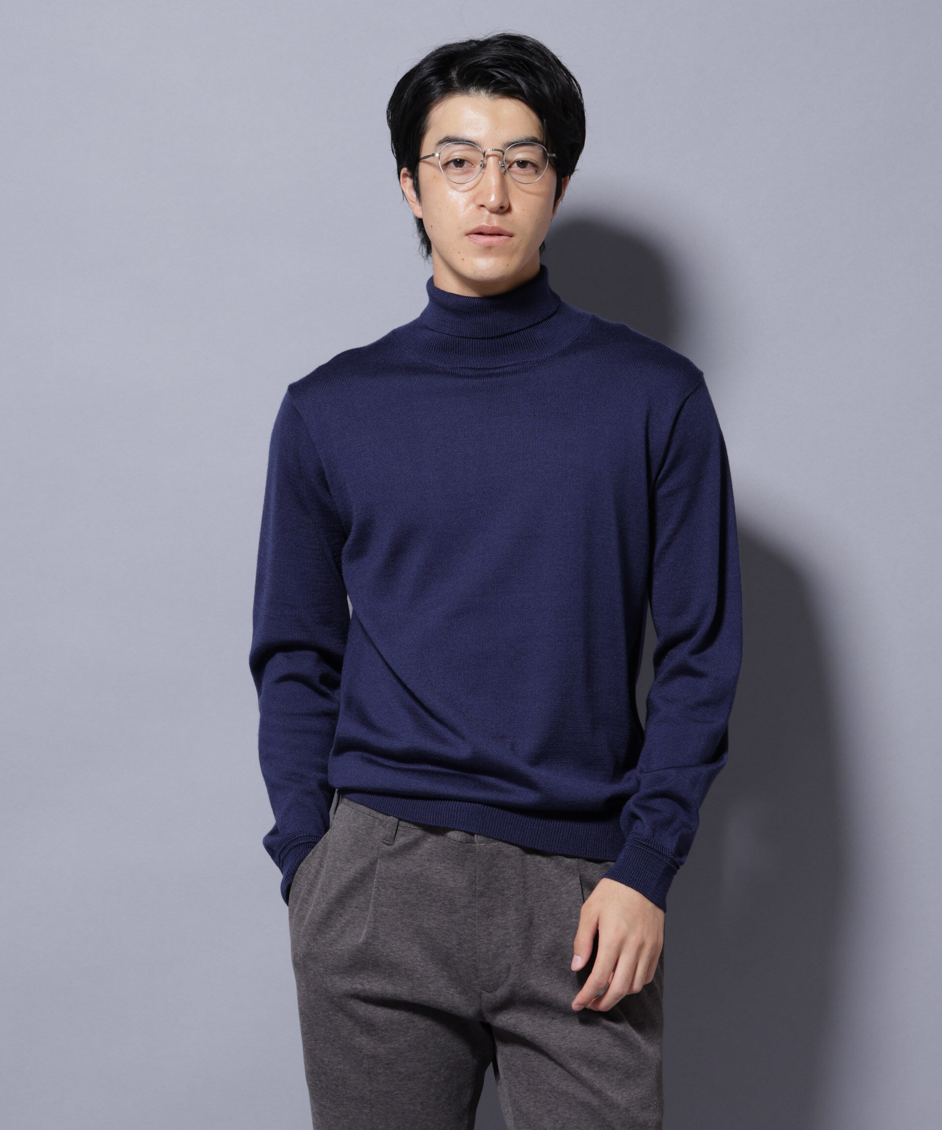 nano･universe「タスマニアミックスタートルニット」|ニット・セーター|