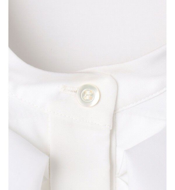 組曲「【KUMIKYOKU NAVY】コットンタッチシャーティングラッフルフレア ブラウス」|シャツ・ブラウス|