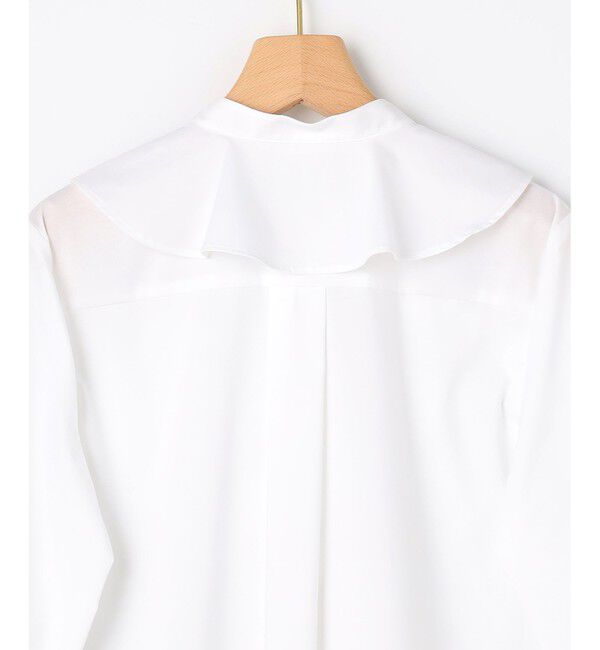 組曲「【KUMIKYOKU NAVY】コットンタッチシャーティングラッフルフレア ブラウス」|シャツ・ブラウス|