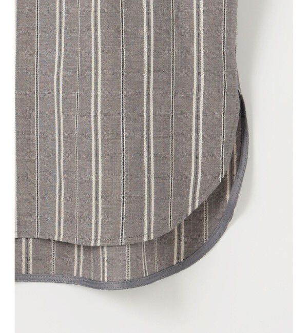 自由区「【セットアップ対応】リネンビスコースストライプ シャツ」|シャツ・ブラウス|