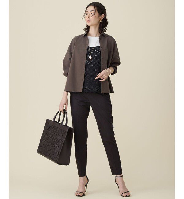 自由区「ブラッシュドコットンサテン シャツ」|シャツ・ブラウス|