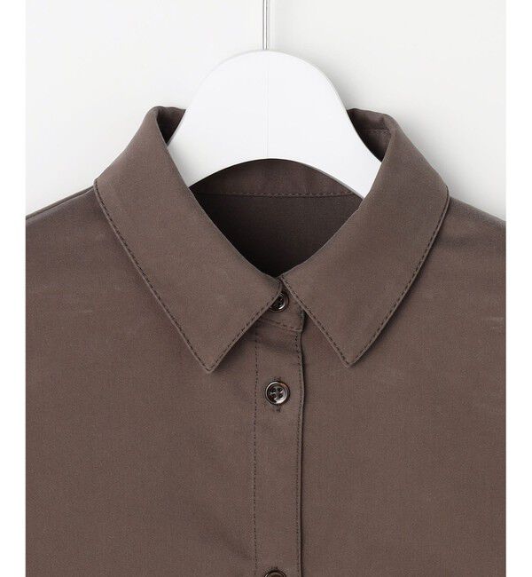 自由区「ブラッシュドコットンサテン シャツ」|シャツ・ブラウス|