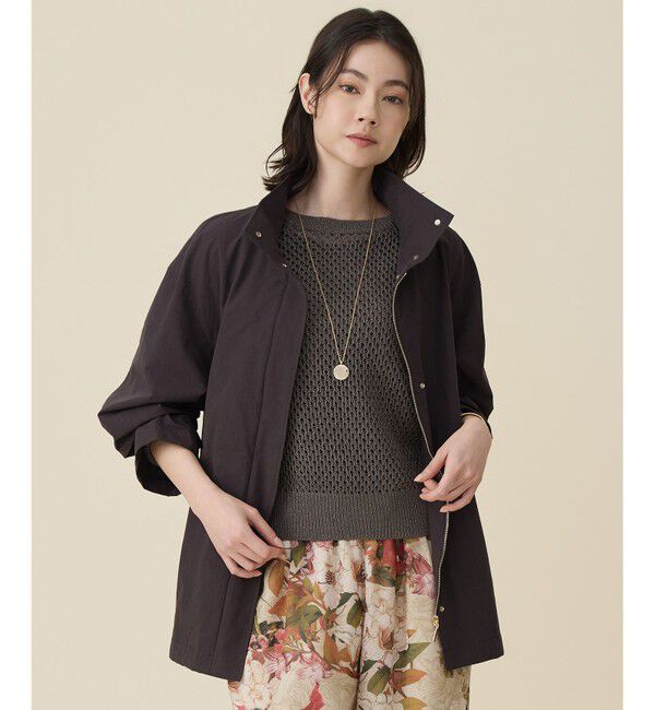 自由区「コットンリネンウェザーライト コート」|その他|ブラウン