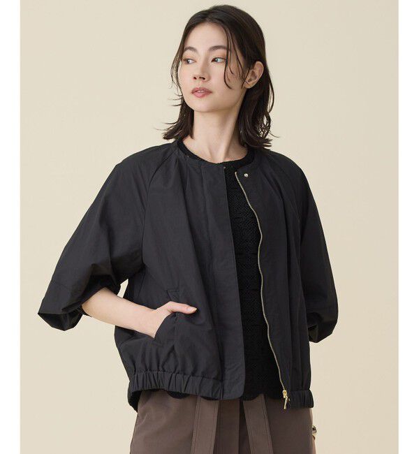 自由区「フォルム ブルゾン」|ブルゾン・スタジャン|ブラック