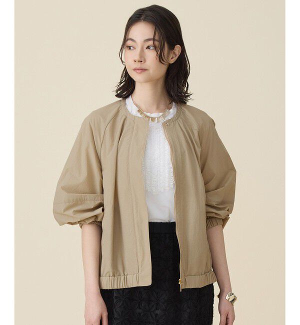 自由区「フォルム ブルゾン」|ブルゾン・スタジャン|ベージュ