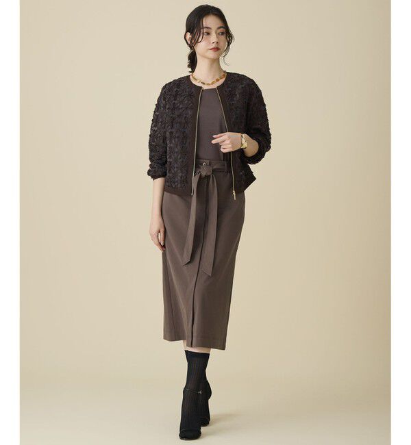 自由区「ブラッシュドコットンサテンナロー スカート」|スカート|