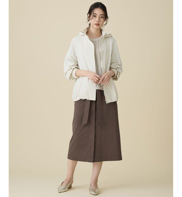 自由区「ブラッシュドコットンサテンナロー スカート」|スカート|