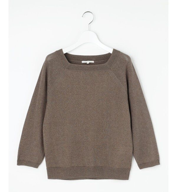 自由区「ペーパーコットンスクエアネックニット プルオーバー」|ニット・セーター|