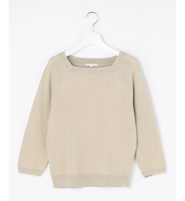 自由区「ペーパーコットンスクエアネックニット プルオーバー」|ニット・セーター|