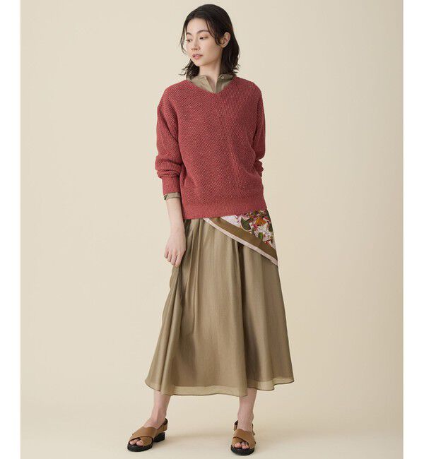 自由区「リネンミドルゲージプルオーバー ニット」|ニット・セーター|