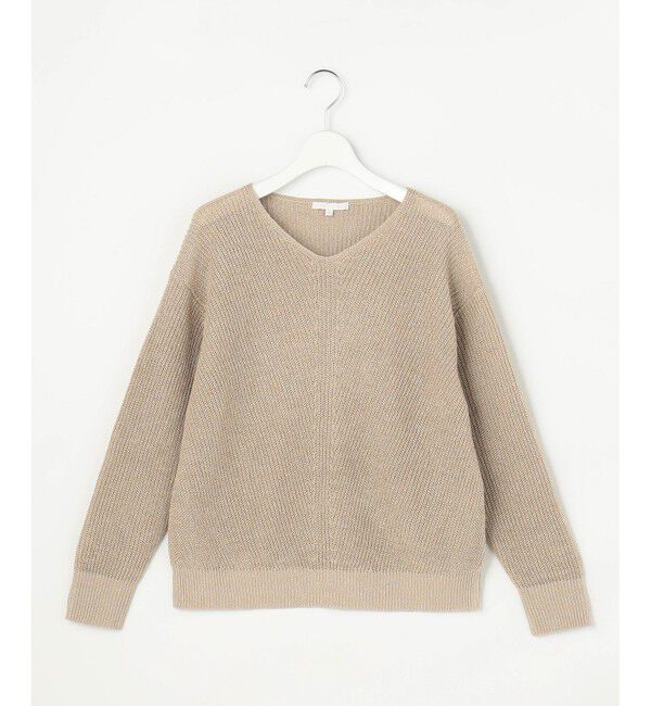 自由区「リネンミドルゲージプルオーバー ニット」|ニット・セーター|