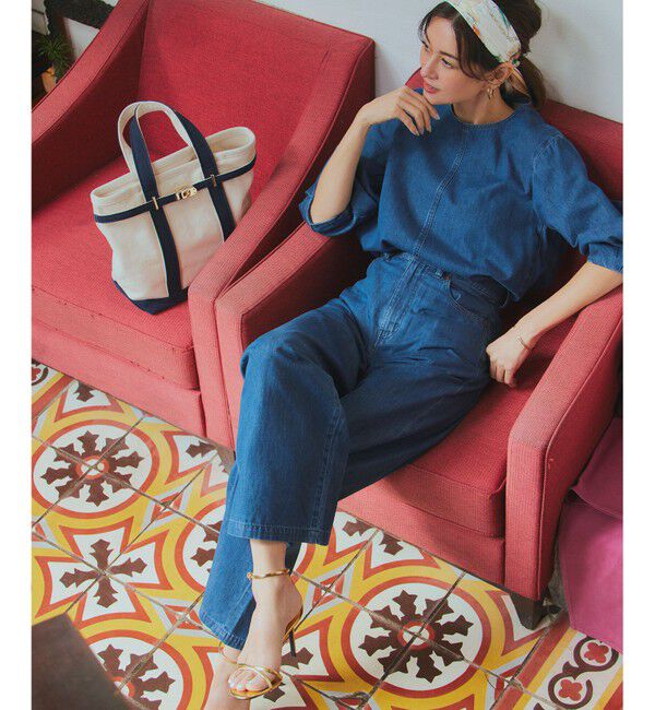 23区「【Oggi4月号掲載/洗える】23区DENIM ライトダンガリー ブラウス」|シャツ・ブラウス|