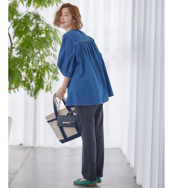 23区「【Oggi4月号掲載/洗える】23区DENIM ライトダンガリー ブラウス」|シャツ・ブラウス|