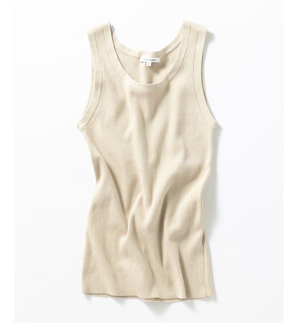 23区「コットンリブ タンクトップ」|タンクトップ|ベージュ系