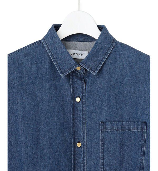 23区「【洗える】ライトダンガリー 2WAY シャツ」|シャツ・ブラウス|