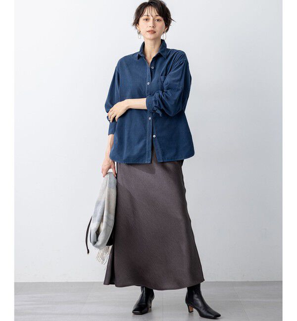 23区「【見上愛さん着用/Oggi11月号掲載】コットン コーデュロイ シャツ」|シャツ・ブラウス|