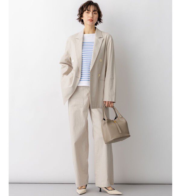 23区「スラブツイルストレッチ オーバーサイズ ダブルジャケット」|その他|